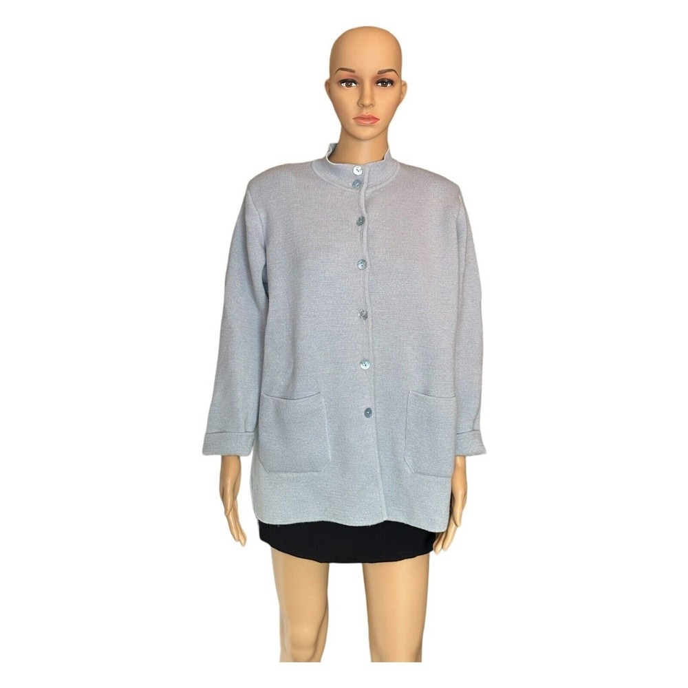 Womens Vintage Paola Todesco 100% Wool Cardigan.Size:M. Damaged. Pearl Buttons